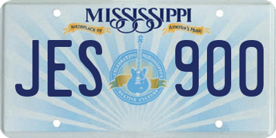 MS license plate JES900