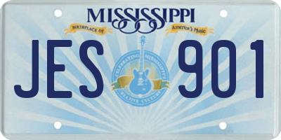 MS license plate JES901
