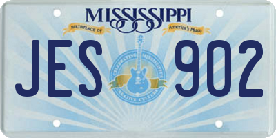 MS license plate JES902