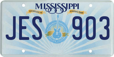 MS license plate JES903