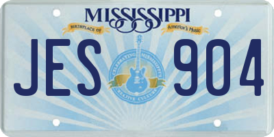 MS license plate JES904