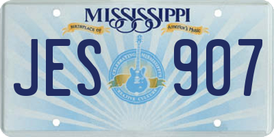 MS license plate JES907