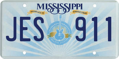MS license plate JES911