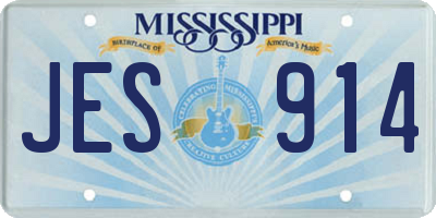 MS license plate JES914