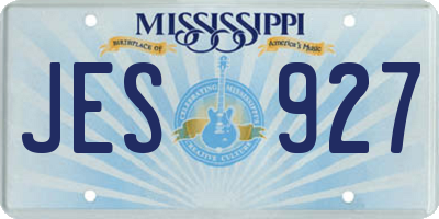 MS license plate JES927