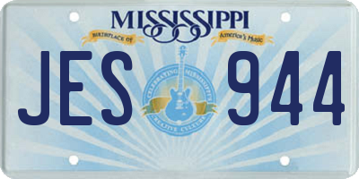 MS license plate JES944