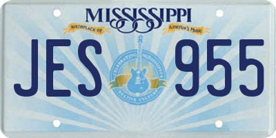 MS license plate JES955
