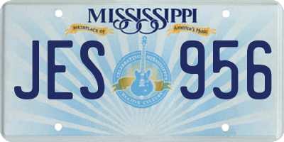 MS license plate JES956