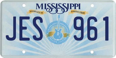 MS license plate JES961