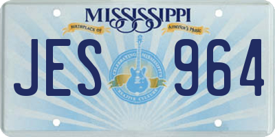 MS license plate JES964