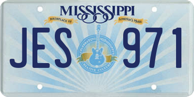 MS license plate JES971
