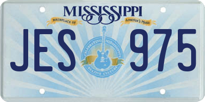 MS license plate JES975