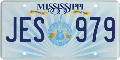 MS license plate JES979
