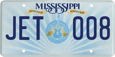 MS license plate JET008