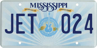 MS license plate JET024