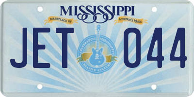 MS license plate JET044