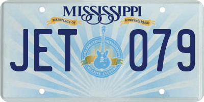 MS license plate JET079