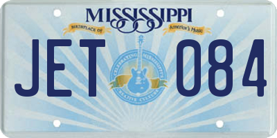 MS license plate JET084