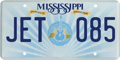 MS license plate JET085