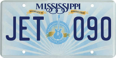 MS license plate JET090