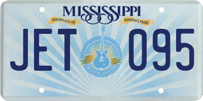 MS license plate JET095