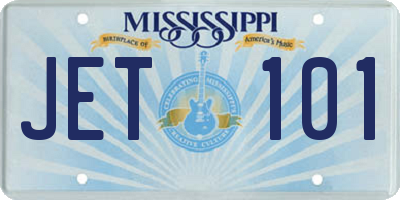 MS license plate JET101