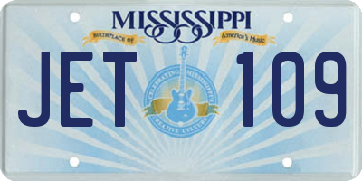 MS license plate JET109