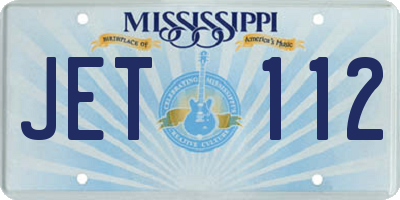 MS license plate JET112