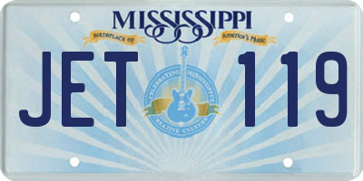 MS license plate JET119
