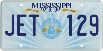 MS license plate JET129