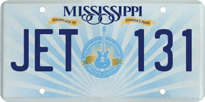 MS license plate JET131