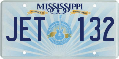 MS license plate JET132