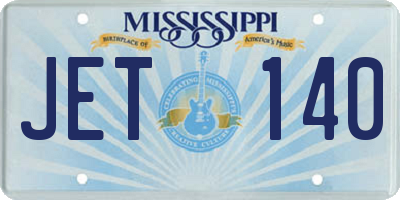 MS license plate JET140