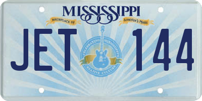 MS license plate JET144