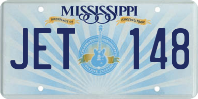 MS license plate JET148