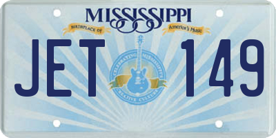 MS license plate JET149