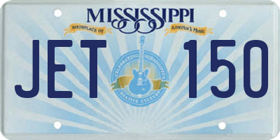 MS license plate JET150