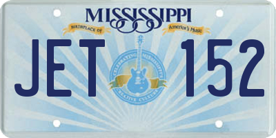 MS license plate JET152
