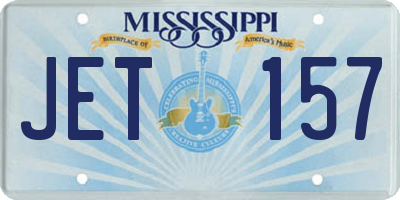 MS license plate JET157
