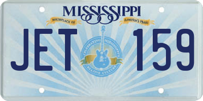MS license plate JET159