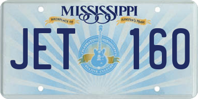 MS license plate JET160