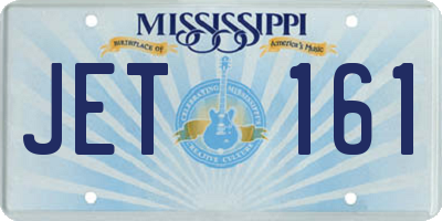 MS license plate JET161