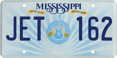 MS license plate JET162