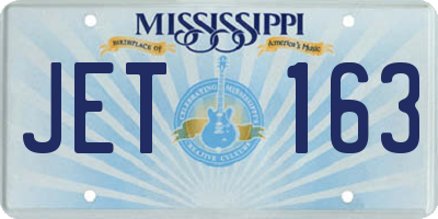 MS license plate JET163