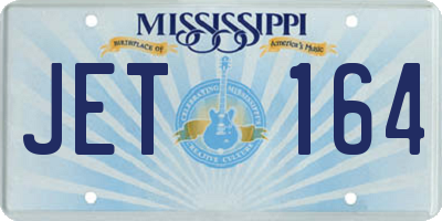MS license plate JET164