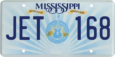 MS license plate JET168