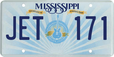 MS license plate JET171