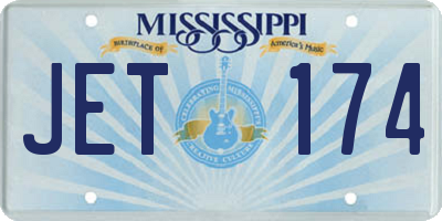 MS license plate JET174