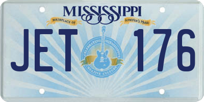MS license plate JET176