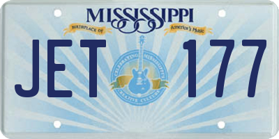MS license plate JET177